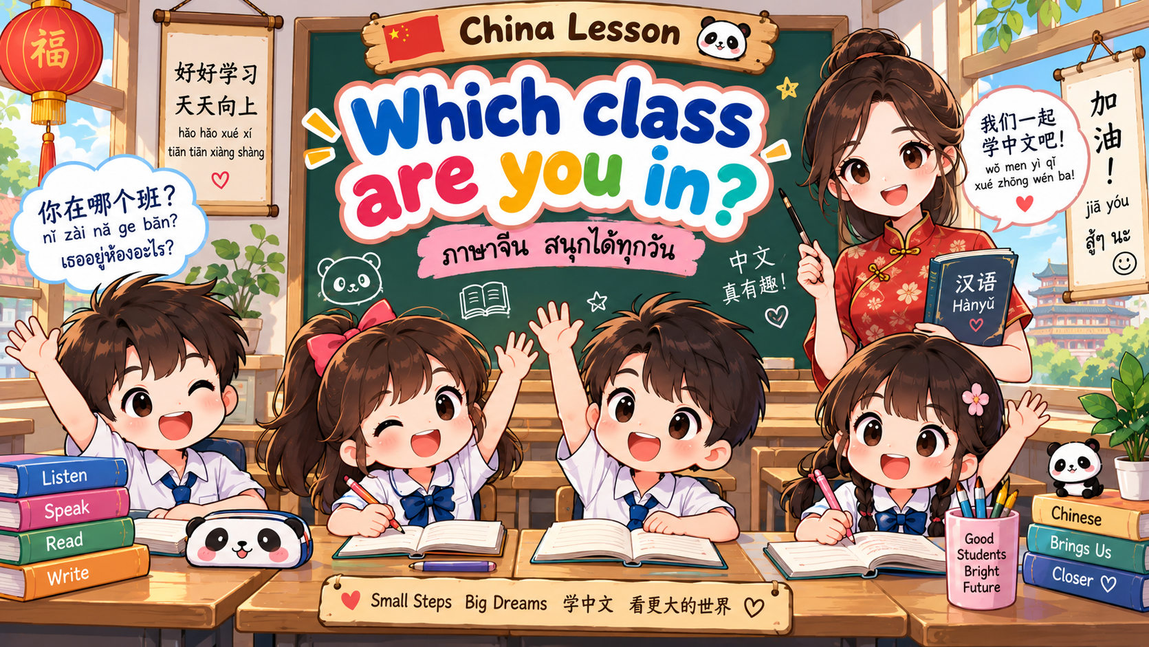 ตัวอย่าง Mini App Which class are you in? (China)