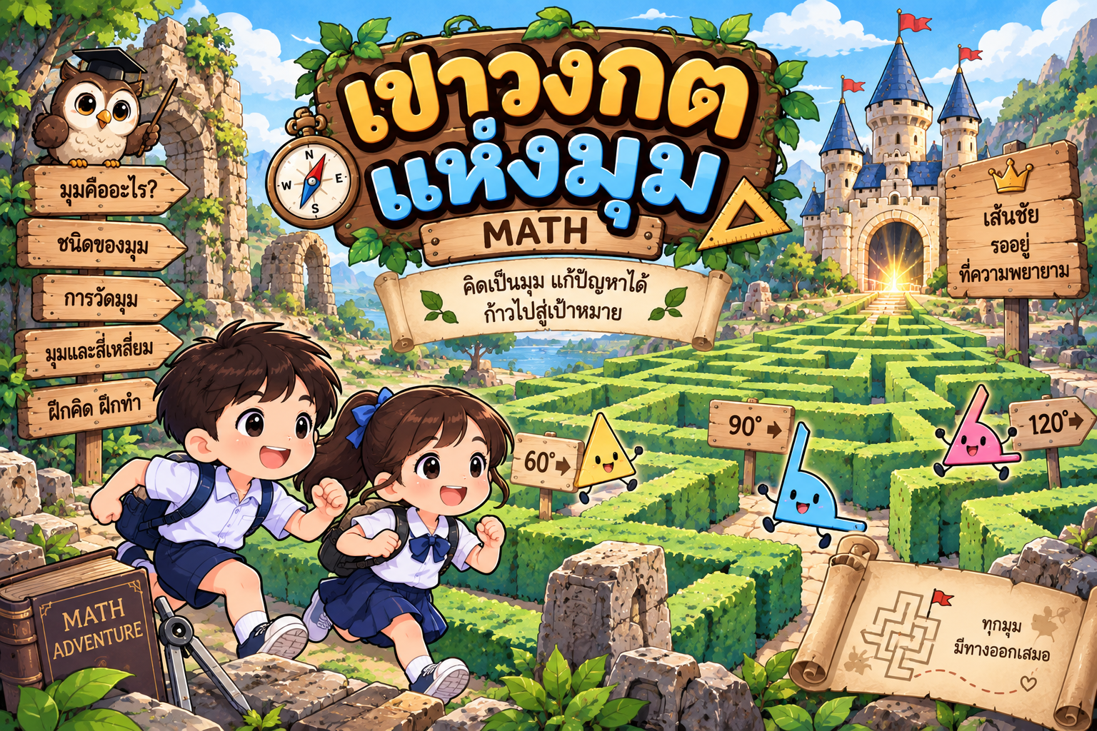ตัวอย่าง Mini App Math Angle