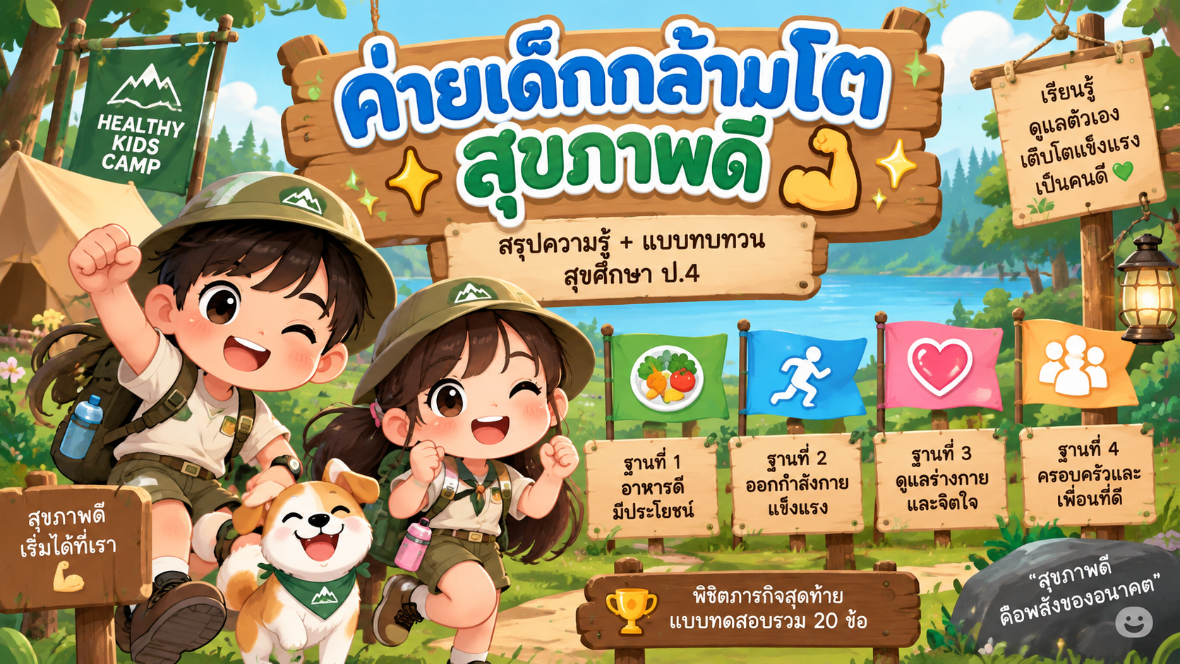 ตัวอย่าง Mini App สุขศึกษา ป4 สุภาพบุรุจกช้ามโต