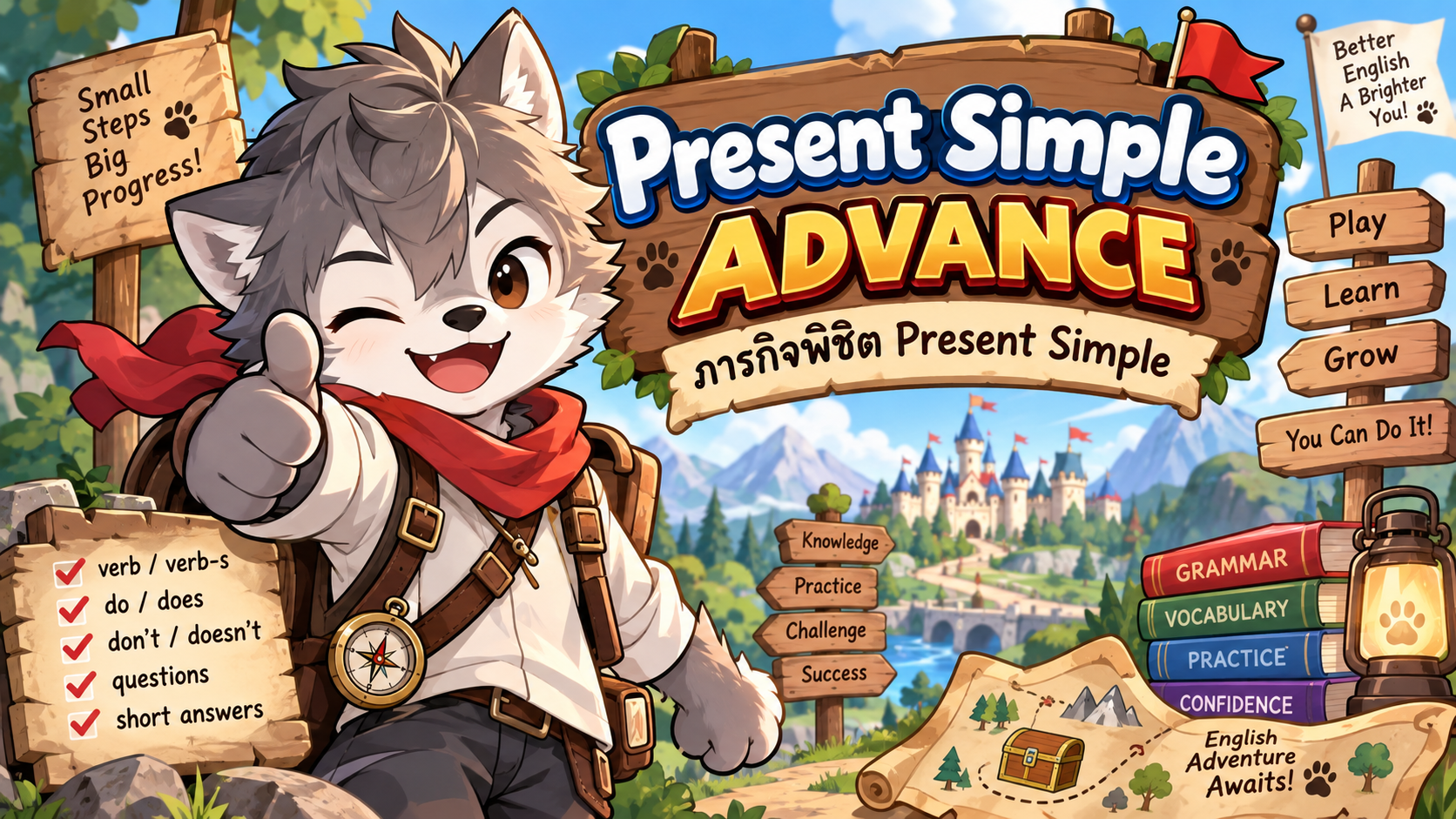 ตัวอย่าง Mini App Present simple advance