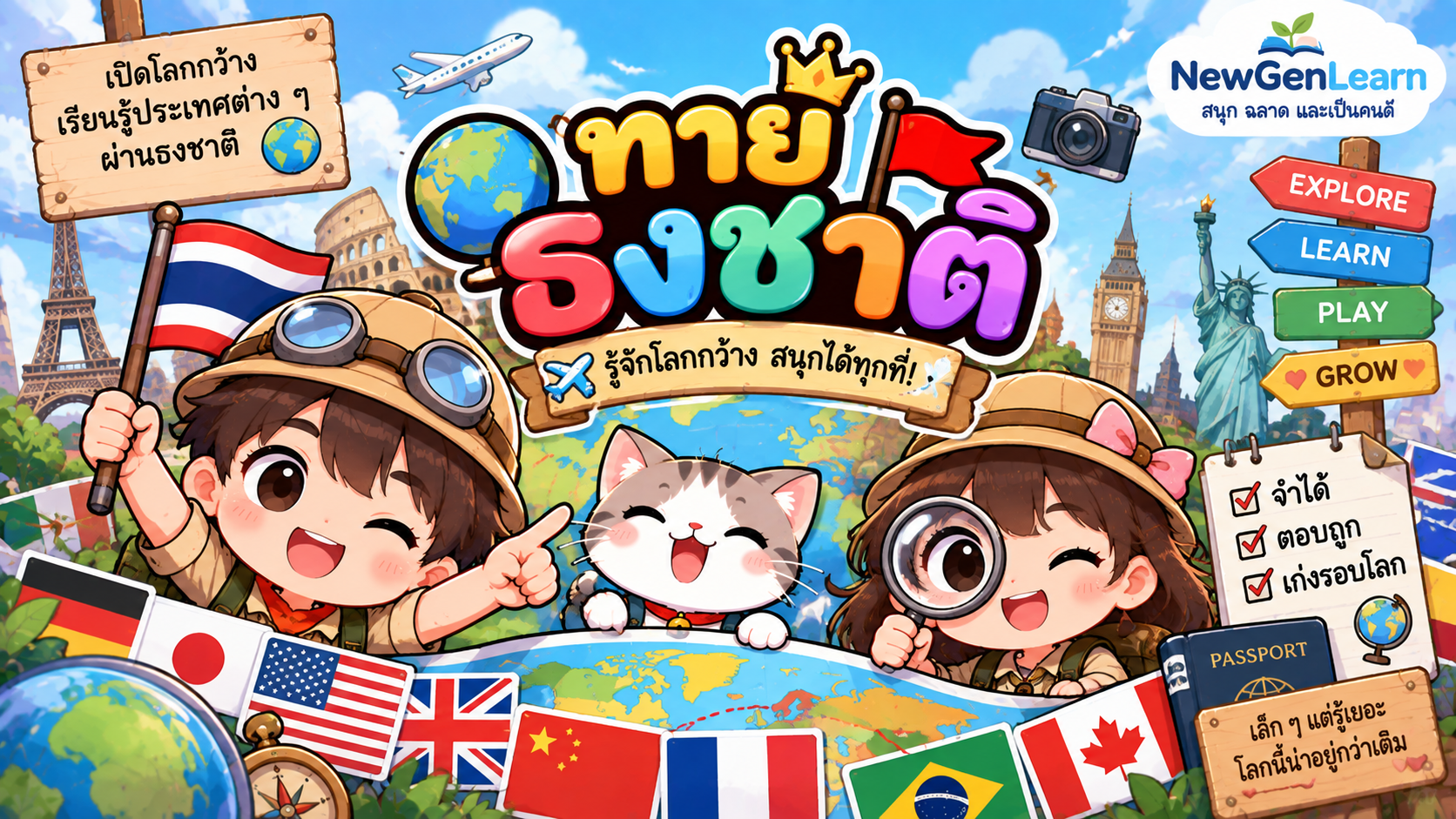 ตัวอย่าง Mini App ทายธงชาติ