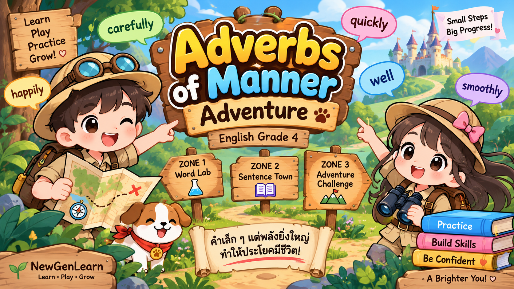 ตัวอย่าง Mini App Adverb of manner