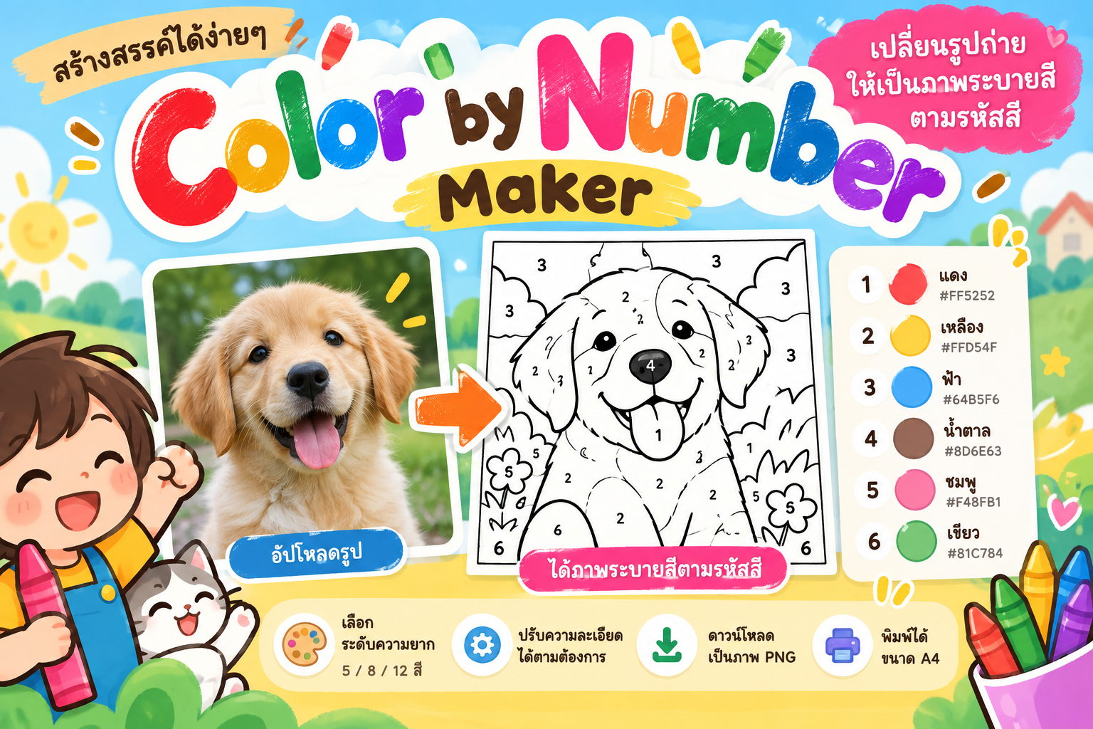 ตัวอย่าง Mini App ทำภาพระบายสี