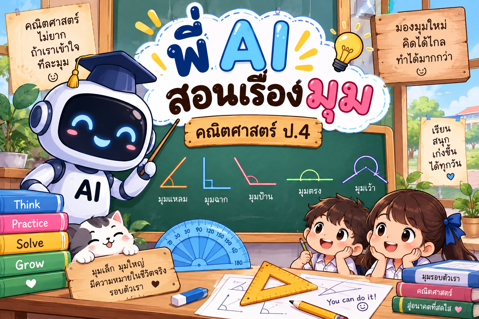 ตัวอย่าง Mini App มุม คณิตศาสตร์ ป4