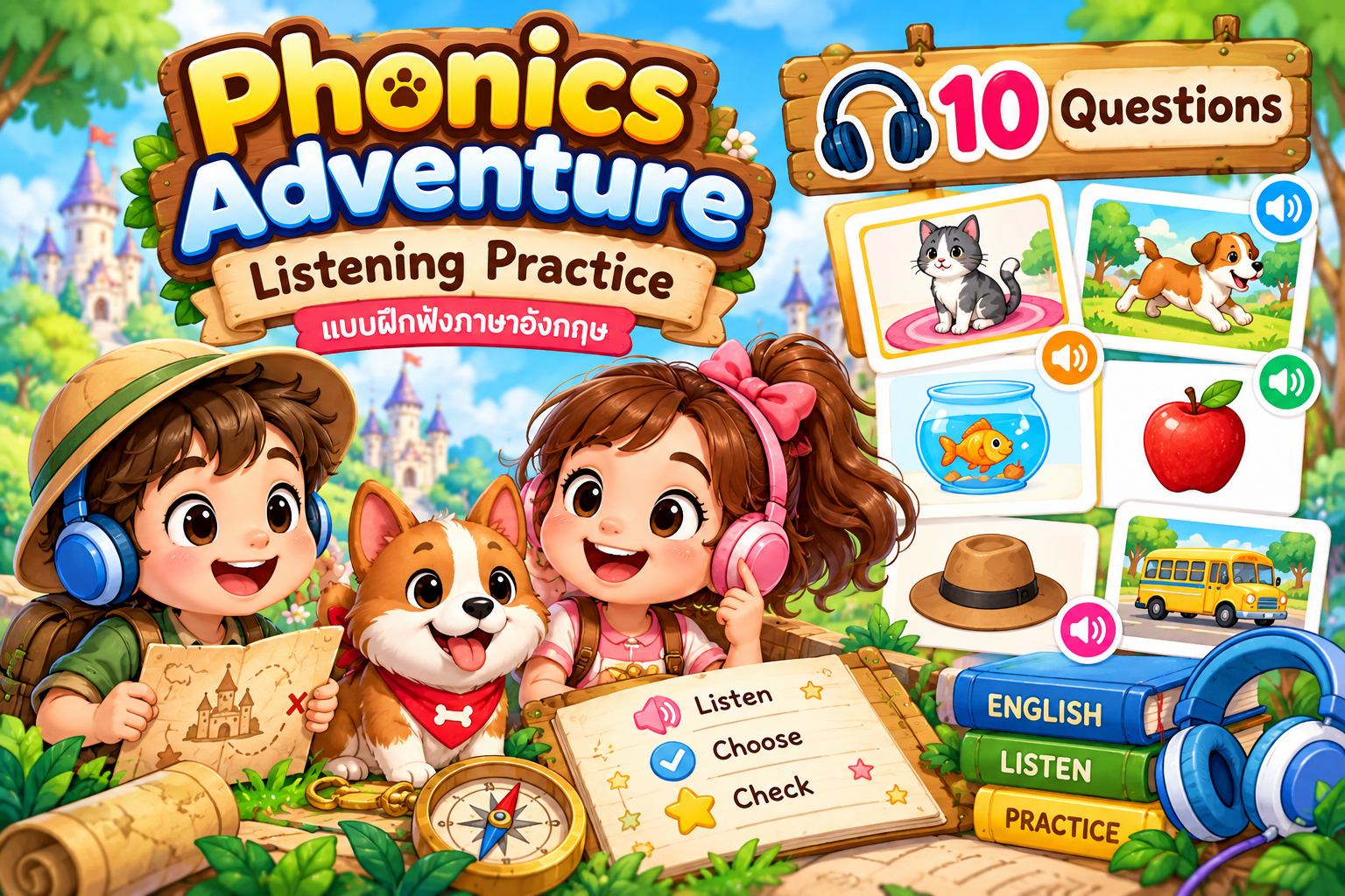 ตัวอย่าง Mini App English phonics